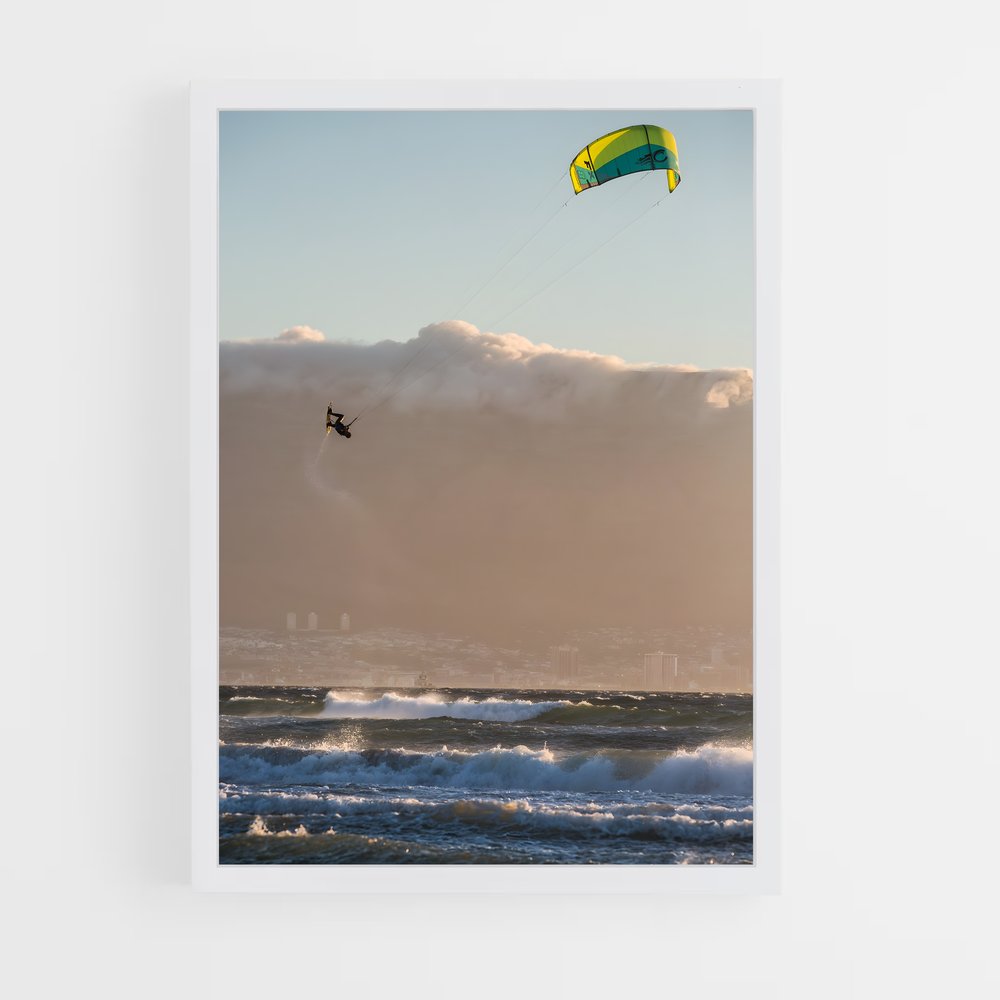 Poster Vague et Vent – affiche Kitesurf (vue 3)